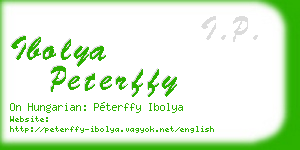 ibolya peterffy business card
