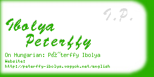 ibolya peterffy business card